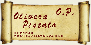 Olivera Pištalo vizit kartica